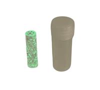 Glass Twisted Filter Tip - Clear Glass with Glow in the Dark Particles - Luminous - 7-Hole - 8mm x 30mm Design, Easy to Clean - Clear Glass
