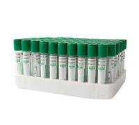 Glass Vacuum Blood Collection Tubes, Heparin Sodium and Lithium, 100 Pieces, with Screw Cap, Laboratory Use