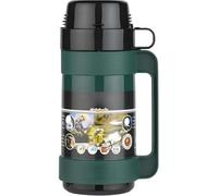 Glass Vacuum Flask Hot & Cold Insulated Thermal Jug | Double-Walled Leakproof Design | Keeps Drinks Hot or Cold 24H | Eco-Friendly Reusable Thermos for Tea, Coffee, Water (Green, 1000ml)