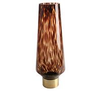 Glass Vase Amber Rain Brown 60 cm