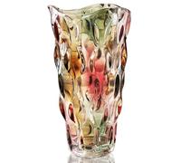 Glass Vase for Flowers, Large Tall Crystal Coloured Flower Vases | Modern Personalised Ornaments for Living Room Dining Bedroom Home Decor Accessories Christmas Birthday Gifts for Women