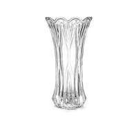 Glass Vases for Flowers, 20cm Large Vase Set of 2, Minimalist Decorative Crystal Glass Vase, Thickened Clear Tall Flared for Home Floral Arrangement Centerpieces Living Room,Kitchen,Bedroom,Office, B