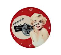 Glass Wall Clock Featuring Marilyn Munroe Wm Widdop W9726