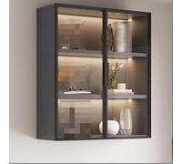 Glass Wall Display Case with Glass Door Perfect for Art Display and Collection 160 x 35 x 95 cmModern Showcase for Home or Retail Use