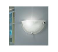 Glass Wall Light 1 Bulb White Chrome Collection GL1528