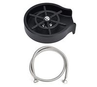 Glass Washer,Kitchen Sink Glass Rinser High Pressure Automatic Cup Washer Cleaner with Hose for Home Commercial Use /2825(Black)