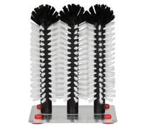 Glass Washing Brush 3x25cm Metal Base Suction Cups
