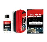 Glass Washing Brush - Car Oil Film Remover, Window Anti-Fog Tool, Streak-Free Visibility Function, Integrated Solution Dispenser Feature, Automotive Care Category