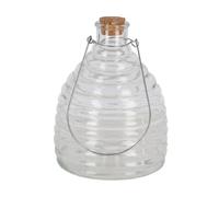 Glass Wasp Trap, Beehive Style, for Wasps Transparent Jar for Outdoor Use (Large (15.1x15.1x20.4cm))