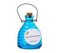 Glass Wasp Trap Small Hanging Glass Wasp Catcher, Reusable Outdoor Fly Catcher Honey Jar for Orchard, Farm, Garden, Patio, Courtyard, Outdoor Home and Trees9x14cm