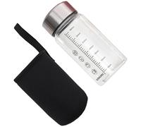 Glass Water Bottle 350ml Measuring Marking Portable Microwave Safe Graduated Water Bottle for Hot Day Drinks