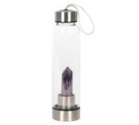 Something Different Amethyst Calming Glass Water Bottle, Purple
