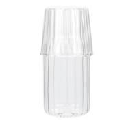 Glass Water Carafe Set for Milk Lemonade Dining Table Parties | Elegant Tabletop Appearance, Serves Hot or Cold Drinks, Space-saving Design, Suitable for Home Entertainers and Bedside Users