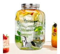 Glass Water Dispenser,Party Drink Dispensers,Leakproof Dispenser Judge Beverage Pitcher - Food Grade Iced Drink Pitchers, Tran Glass Pitcher
