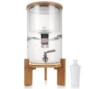 Glass Water Filter Jug,2.25 Gallon Water Filter Jug and Cartridges,BPA-Free,Reduces Chlorine and More,Softens the Water,Large Filters Water Jug for Home,Office and Kitchen