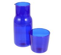 Glass Water Jug Set with Heat Resistant Design | Simple Elegant Tabletop Style, for Milk or Hot Water, Home Hosts and Restaurant Service