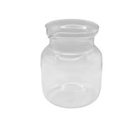 Glass Water Jug with Removable Infuser Lid 1500ml - Multi-Purpose Pitcher or Flower Vase - Hot & Cold Beverages - Clear Carafe (Carafe)