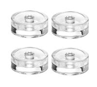 Glass Weights for Fermenting - Easy Grip Handle 4 Pack Clear - Glass Jar Fermenting Weights - for Home Food Shop, Pickle Vegetable and Fruit Ferments