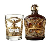 Glass Whiskey Bottle | States 250th Birthdays Liqueur Bottle - Whiskey Drinking Cup | For Fathers, Men, Husbands, Entertainers, Parties, Bar, Display Cabinet, Restaurants, Hotels, Clubs