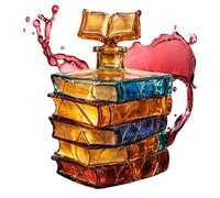 Glass Whiskey Decanter | Antique Book Shape 380ml Vintage Decoration,Liquor Decanter Decor | Bourbon Vodka Tequila Rum Brandy Spirits Whiskey, Home Bar Family Gatherings