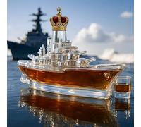 Glass Whiskey Decanter with Stopper, Ideal for Home Bar, Kitchen, and Party Hosting