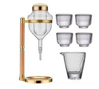 Glass Whiskey Dispenser - Ice Cold Decanter for Bourbon, Wine, Sake, Vodka & Tequila - Elegant Drink Pourer for Home Bar or Entertaining