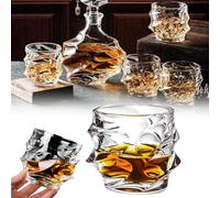 Glass Whiskey Glasses,Japanese Whiskey Crystal Glasses,Heavy Thick Bottom Bar Glasses,Rocks Glasses,Old Fashioned Whiskey Glasses,Unique Cognac Glasses for Scotch Bourbon Rum Gin Water Cocktail
