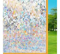 Glass Window Film Privacy 120 x 240 cm Self Adhesive Static Cling Removable Without Glue Or Residue Windows Frosted Static Cling for Office Bathroom Home, Crescent