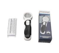 Glass With Light 16X Handhelds 2 LED Light Illuminated Magnifier For Reading Inspection Coin Jewelry Handhelds Magnifier