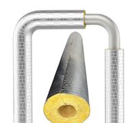 Glass Wool Insulation Pipe, Foil-Lined Pipe Insulation Tube, Suitable for Energy-Saving Insulation of Internal and External Pipes and ducts, 1m(48mm,30MM)