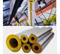 Glass Wool Insulation Pipe, Thermal and Sound Insulation, 1-Meter Length, Suitable for Indoor and Outdoor Water Pipes as Well as Industrial Applications.(60mm,30MM)