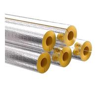 Glass Wool Pipes Insulation Material, Pipe Insulation, Rock Wool Insulation, Pipe Insulation Material, Suitable for Copper Pipes, Outdoor Winter Irrigation, Sprinkler Systems. 1m(27,50mm)