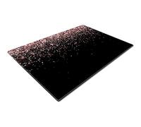 Glass Worktop Savers | Worktop Protectors Heat Resistant | Catering Chopping Boards | Chopping Boards Glass | Over The Sink Chopping Board | Large | Black Pink Sparkle Effect