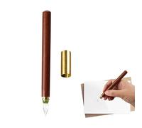 Glass Writing Pen - Clear Vintage Multifunctional Wooden Handle,Artists Signature Dipped Pen - for Men Teens Adults Lovers Families Friends