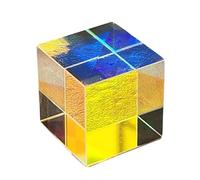 Glass X Cubes Optical Multicolor Optical Light Refractions for Beams Splitting in Photography & Colorful Light Decoration Glass Prism