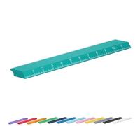 Glassboard Studio 12 Inch Magnet Ruler - Non-Slip Pad, Strong Neodymium Magnets - Craft & Quilting Tool for Magnetic Glass Mats, Whiteboards, Lockers - Secure Hands-Free Precision (Seaside Teal)