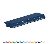 Glassboard Studio 6 Inch Magnet Ruler - Non-Slip Pad, Strong Neodymium Magnets - Craft & Quilting Tool for Magnetic Glass Mats, Whiteboards, Lockers - Secure Hands-Free Precision (Navy Blue)