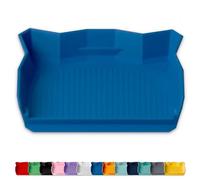 Glassboard Studio CraftCatcher (Set of 3) Craft Cleanup & Sorting Tray - Edge-Scoop Workspace Organizer for Sweeping Scraps, Beads & Diamond Painting - Cobalt Blue