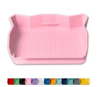 Glassboard Studio CraftCatcher (Set of 3) Craft Cleanup & Sorting Tray - Edge-Scoop Workspace Organizer for Sweeping Scraps, Beads & Diamond Painting - Blush Pink