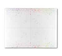 GLASSBOARD STUDIO Glass Craft Mat - Magnetic, Heat & Scratch Resistant - For Crafting, Cutting, Painting, Mixed Media Artwork - Grid Lines, Non-Slip Rubber Feet (Color Burst 18"L x 24"W)