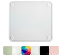 Glassboard Studio LuxxPad Glass Mouse Pad - Mouse Pad Gaming and Dry Erase Note Taking Pad, Tempered Strong Glass with Rubber Non-Slip Feet for Gaming & Work (Clear, 7.5" x 8")