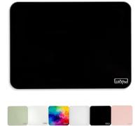 Glassboard Studio LuxxPad Glass Mouse Pad - Mouse Pad Gaming and Dry Erase Note Taking Pad, Tempered Strong Glass with Rubber Non-Slip Feet for Gaming & Work (Black, 10" x 14")