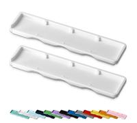 Glassboard Studio MagInk Quad Tray (Set of 2) - Magnetic Mini Ink Pad Holder with Non-Slip Base, 4-Slot Craft Tray for Stamping, Ink Blending, Cardmaking, and Scrapbooking (Snow White)