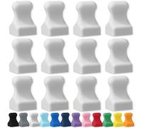 Glassboard Studio MiniPawn Magnet - Strong Neodymium Rare Earth Magnets for Fridge, Whiteboard, Locker & Magnetic Glassboards - Ideal for Crafting & Office Use - Strong Fridge Magnets (Snow White, 12)