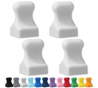 Glassboard Studio MiniPawn Magnet - Strong Neodymium Rare Earth Magnets for Fridge, Whiteboard, Locker & Magnetic Glassboards - Ideal for Crafting & Office Use - Strong Fridge Magnets (Snow White, 4)