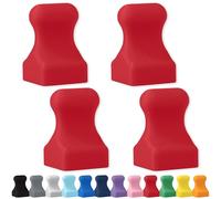 Glassboard Studio MiniPawn Magnet - Strong Neodymium Rare Earth Magnets for Fridge, Whiteboard, Locker & Magnetic Glassboards - Ideal for Crafting & Office Use - Strong Fridge Magnets (Cherry Red, 4)