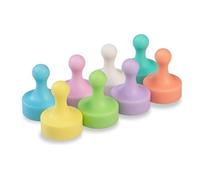 GLASSBOARD STUDIO Powerful Neodymium Magnets, Pawn-Shaped - Strong Fridge/Refrigerator and Whiteboard Magnet, Ideal for Office, Kitchen, Crafts - Rare Earth, Heavy Duty (8, Pastel Multi-Color)