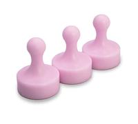 GLASSBOARD STUDIO Powerful Neodymium Magnets, Pawn-Shaped - Strong Fridge/Refrigerator and Whiteboard Magnet, Ideal for Office, Kitchen, Crafts - Rare Earth, Heavy Duty (3, Cotton Candy Pink)