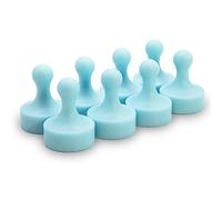 GLASSBOARD STUDIO Powerful Neodymium Magnets, Set of 8, Pawn-Shaped, Breezy Blue - Strong Fridge and Whiteboard Magnets, Ideal for Office, Kitchen, Crafts - Rare Earth, Heavy Duty