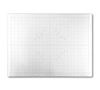 GLASSBOARD STUDIO True White Glass Craft Mat (18x24in) - Magnetic, Heat & Scratch Resistant, Stain-Proof for Crafting, Cutting, Painting, Mixed Media Artwork - Grid & Angle Lines, Non-Slip Rubber Feet